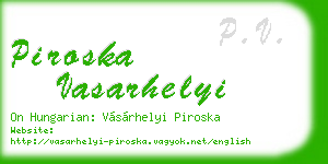 piroska vasarhelyi business card